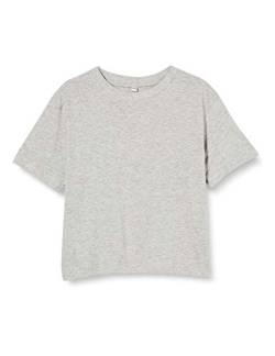 Build Your Brand Girls Cropped Jersey Tee T-Shirt, Heather Grey, 122/128 von Build Your Brand