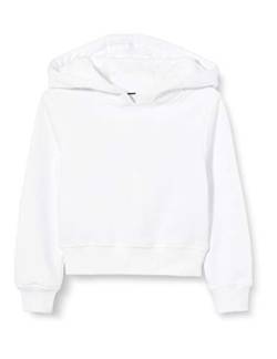 Build Your Brand Girls BY113-Girls Cropped Sweat Hoody Hooded Sweatshirt, Weiß, 134/140 von Build Your Brand