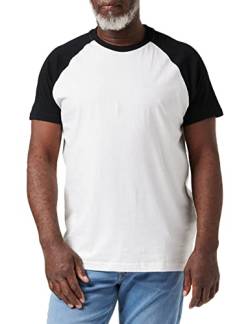 Build Your Brand Herren BY007-Raglan Contrast Tee T-Shirt, White/Black, L von Build Your Brand