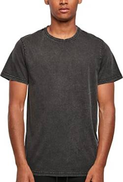 Build Your Brand Herren BY190-Acid Washed Round Neck Tee T-Shirt, Black, XL von Build Your Brand