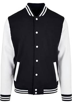 Build Your Brand Herren BB004-Basic College Jacket Jacke, Black/White, 3XL von Build Your Brand