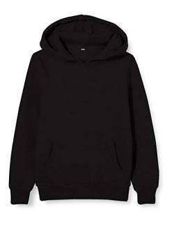 Build Your Brand Herren BY117-Basic Kids Hoody Hooded Sweatshirt, schwarz, 110/116 von Build Your Brand