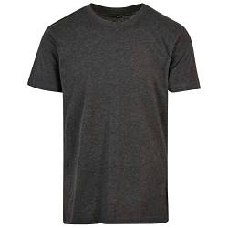 Build Your Brand Herren Basic Round Neck T-Shirt, Charcoal, 5XL von Build Your Brand