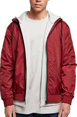 Build Your Brand Herren Basic Windrunner Jacke, Burgundy/Black, l von Build Your Brand