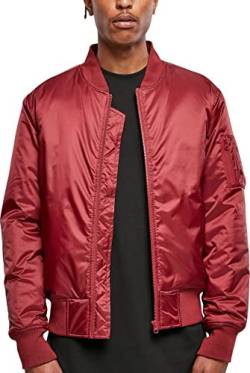 Build Your Brand Herren Bomber Jacket Jacke, Burgundy, 5XL von Build Your Brand