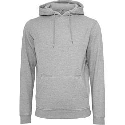 Build Your Brand Herren Heavy Hoody Jacke, Grau (Heather Grey 00431), X-Small von Build Your Brand