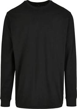 Build Your Brand Herren Organic Longsleeve With Cuffrib T Shirt, Schwarz, S EU von Build Your Brand