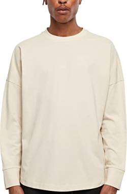 Build Your Brand Herren BY198-Oversized Cut On Sleeve Longsleeve T-Shirt, Sand, 4XL von Build Your Brand