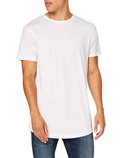 Build Your Brand Herren Shaped Long Tee T-Shirt, weiß (white2), S von Build Your Brand