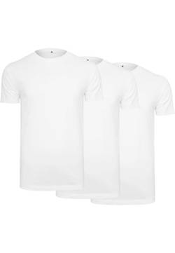 Build Your Brand Herren T-Shirt Round Neck 3-Pack T-Shirt, per pack Weiß (Wht/Wht/Wht 01205), XXXX-Large (Herstellergröße: 4XL) von Build Your Brand