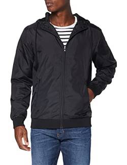 Build Your Brand Herren Windrunner Jacke, per pack Schwarz (Blk/Blk 00017), Small (Herstellergröße: S) von Build Your Brand