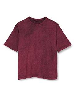 Build Your Brand Men's Acid Washed Tee T-Shirt, Berry Black, XXL von Build Your Brand