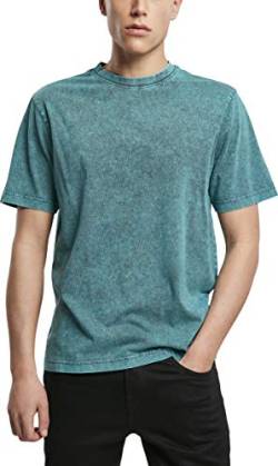 Build Your Brand Mens Acid Washed Tee T-Shirt, Teal Black, L von Build Your Brand