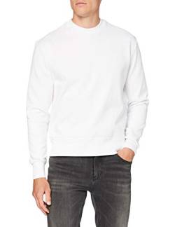 Build Your Brand Mens BY120-Premium Oversize Crewneck Pullover Sweater, Weiß, L von Build Your Brand