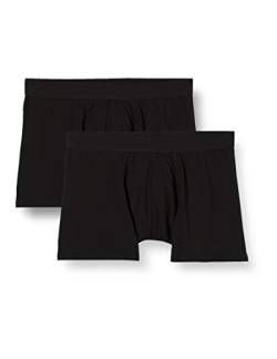 Build Your Brand Mens BY132-Men Boxer Shorts 2-Pack Underwear, Black, L von Build Your Brand