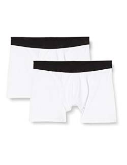 Build Your Brand Mens BY132-Men Boxer Shorts 2-Pack Underwear, White, 4XL von Build Your Brand