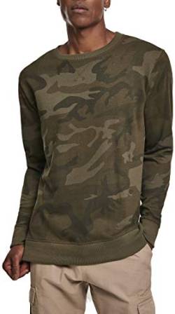 Build Your Brand Mens BY110-Camo Crewneck Pullover Sweater, Olive camo, L von Build Your Brand
