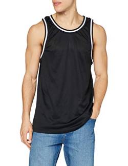 Build Your Brand Mens Mesh Tanktop Neck Gaiter, Black/White, L von Build Your Brand