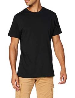 Build Your Brand Mens Organic Round Neck T-Shirt, Black, L von Build Your Brand