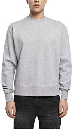 Build Your Brand Mens Premium Oversize Crewneck Pullover Sweater, Heather Grey, M von Build Your Brand