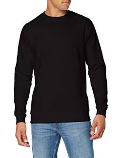 Build Your Brand Mens Raglan Crewneck Pullover Sweater, Black, 5XL von Build Your Brand