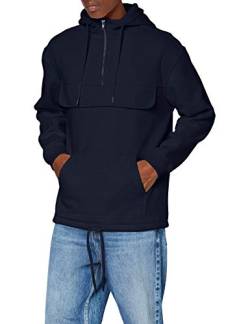 Build Your Brand Mens BY098-Sweat Pull Over Hoody Hooded Sweatshirt, Navy, 3XL von Build Your Brand