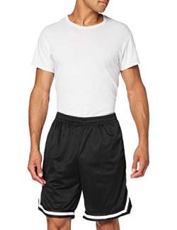 Build Your Brand Mens BY047-Two-tone Mesh Shorts, blk/blk/wht, S von Build Your Brand