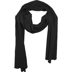 Build Your Brand Unisex-Adult BY063-Jersey Scarf Schal, Black, one Size von Build Your Brand