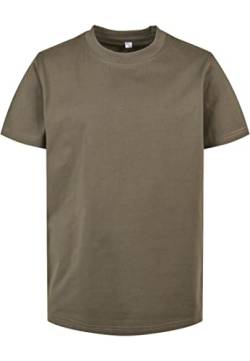 Build Your Brand Unisex Kinder BY158-Kids Basic Tee 2.0 T-Shirt, Olive, 110/116 von Build Your Brand