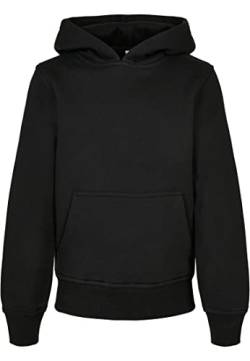 Build Your Brand Unisex Kinder Organic Basic Kids Hoody Kapuzenpullover, black, 122-128 von Build Your Brand