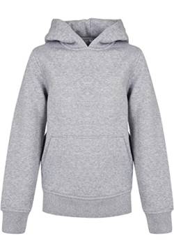 Build Your Brand Unisex Kinder Organic Basic Kids Hoody Kapuzenpullover, heathergrey, 110-116 von Build Your Brand