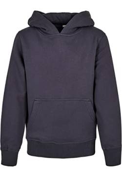 Build Your Brand Unisex Kinder Organic Basic Kids Hoody Kapuzenpullover, navy, 110-116 von Build Your Brand