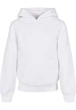 Build Your Brand Unisex Kinder Organic Basic Kids Hoody Kapuzenpullover, white, 158-164 von Build Your Brand