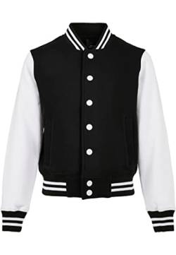 Build Your Brand Unisex Kinder Organic Kids Sweat College Jacket Jacke, black/white, 110-116 von Build Your Brand