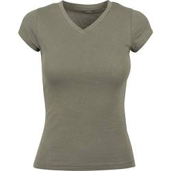 Build Your Brand Womens Ladies Basic Tee T-Shirt, Olive, M von Build Your Brand