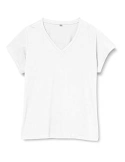 Build Your Brand Womens Ladies Basic Tee T-Shirt, White, 4XL von Build Your Brand