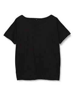 Build Your Brand Womens Ladies Batwing Tee T-Shirt, Black, L von Build Your Brand