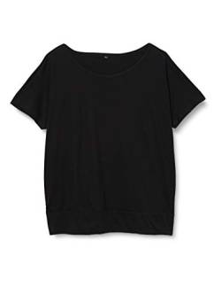 Build Your Brand Womens Ladies Batwing Tee T-Shirt, Black, S von Build Your Brand