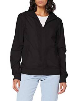 Build Your Brand Womens Ladies Windrunner Windbreaker, Black/Black, S von Build Your Brand