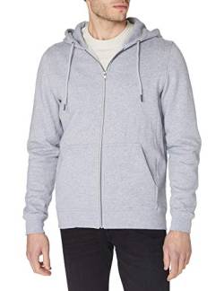 Build Your Brand mens Premium Zip Hoodie Hooded Sweatshirt, heather grey, S von Build Your Brand