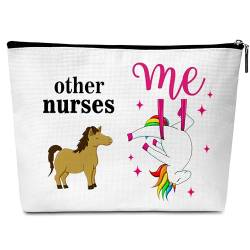 Buildinest Other Nurses Me Make-up-Tasche, lustige Krankenschwester-Geburtstagsgeschenke, Einhorn-Make-up-Tasche, Geburtstagskosmetiktaschen für Krankenschwester, Frau, Kollegen, Freunde, A18, von Buildinest