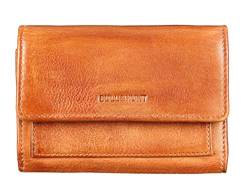 Bull&Hunt Börse Damen Midi Flap Wallet Leder Light Tan 14x10cm Portemonnaie von Bull and Hunt