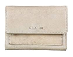 Bull&Hunt Börse Damen Midi Flap Wallet Leder Stone 14x10cm Portemonnaie von Bull and Hunt