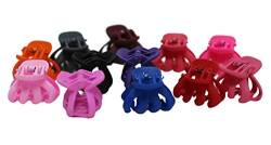 Packung mit 12 Mini Small Octopus Style Claw-Clips für Kinder und Erwachsene, Bulldogge-Design von Bullahshah