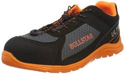 Bullstar Herren Sicherheitsschuh Ultra S1p Arbeitsschuhe, Schwarz (Schwarz/Orange 119), 41 EU von Bullstar