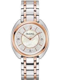 BULOVA 98P219 Classic Ladies Diamond Uhr Damenuhr Edelstahl 3 bar Analog Bicolor von Bulova
