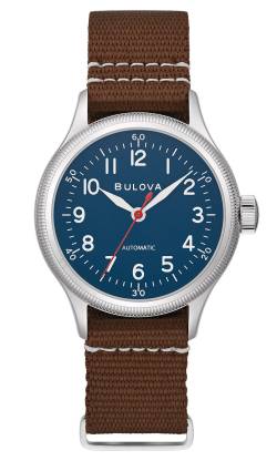 Bulova 96A282 Unisex-Armbanduhr Automatik Military Braun/Blau von Bulova