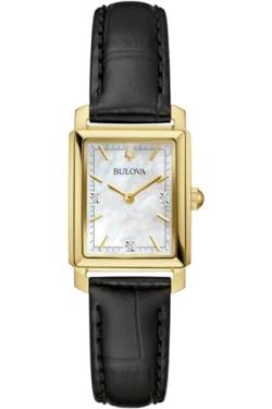 Bulova Damen Analog Classic Uhr mit Leder Armband 97P166 von Bulova