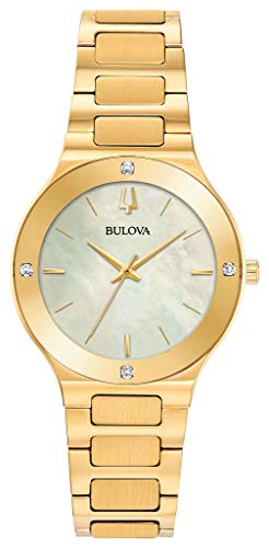 Bulova Damen Analog Quarz Uhr mit Edelstahl Armband 97R102 von Bulova