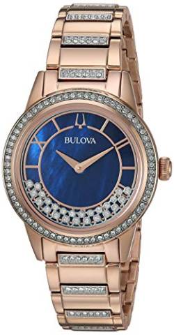 Bulova Damen Analog Quarz Uhr mit Edelstahl Armband 98L247 von Bulova